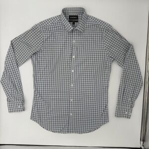 Bonobos Shirt Mens Large Long Sleeve Blue Plaid Tailored Fit Button Up